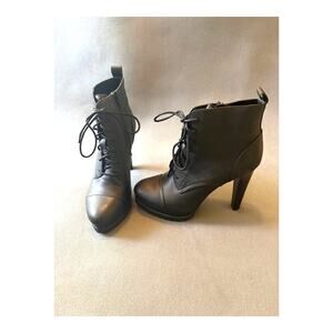 Forever 21 Lace Up Platform Heel Ankle Boots Size 7